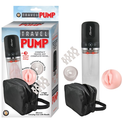 Kit de Bomba de Viaje con Anillos para el Pene y Fundas