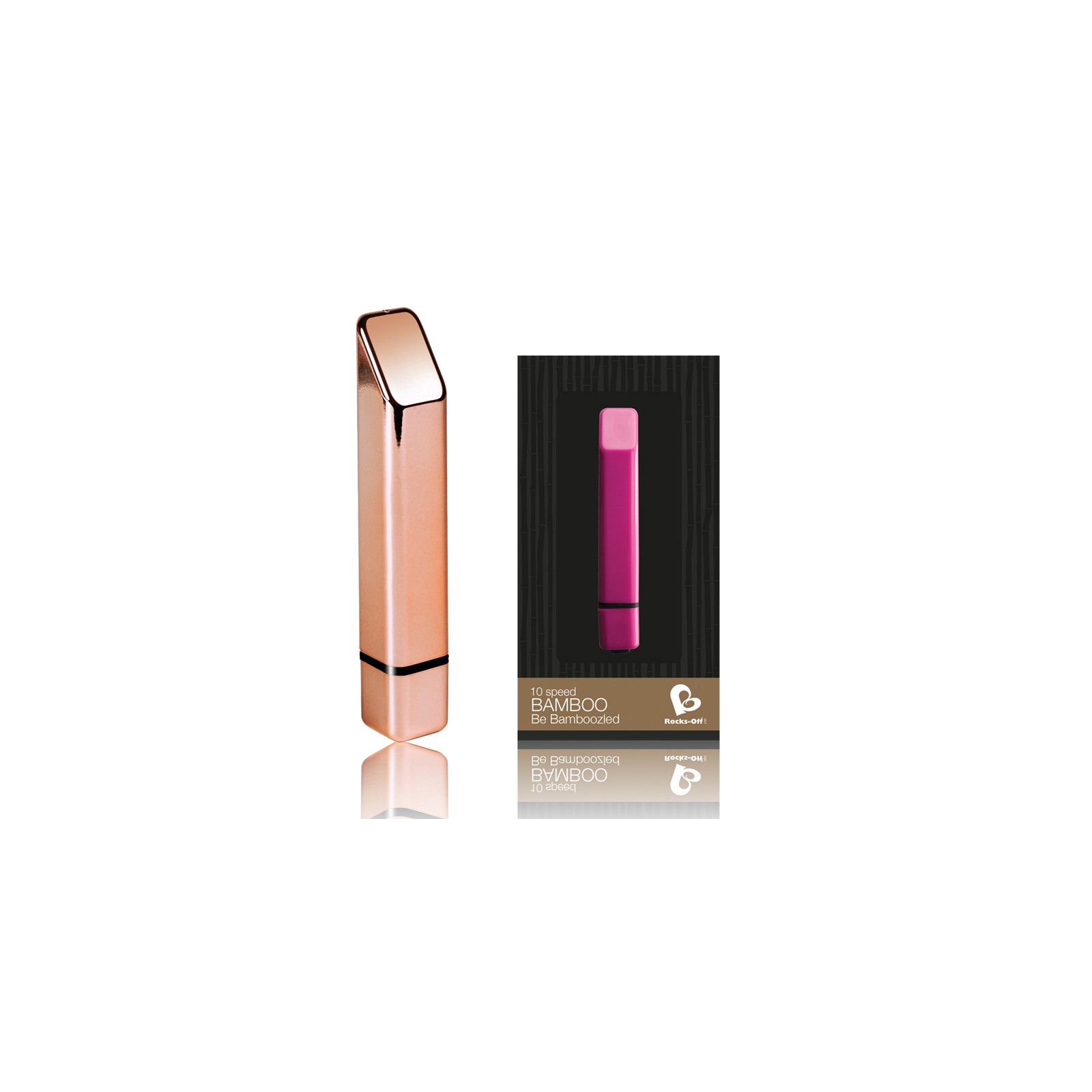 Vibrador de Bambú en Oro Rosa