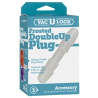 Plug Doble Vac-U-Lock Frosted - Diversión Versátil en Bondage