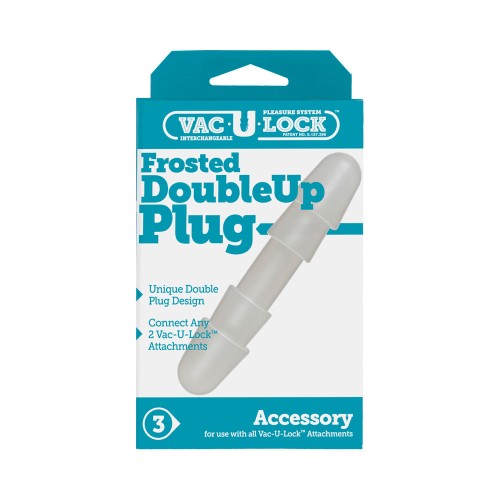 Plug Doble Vac-U-Lock Frosted - Diversión Versátil en Bondage