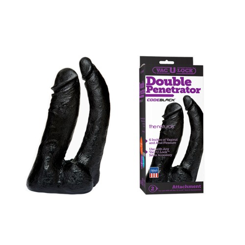 Doble Penetrador Vac-U-Lock CODEBLACK