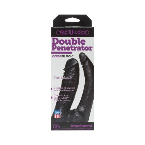 Doble Penetrador Vac-U-Lock CODEBLACK