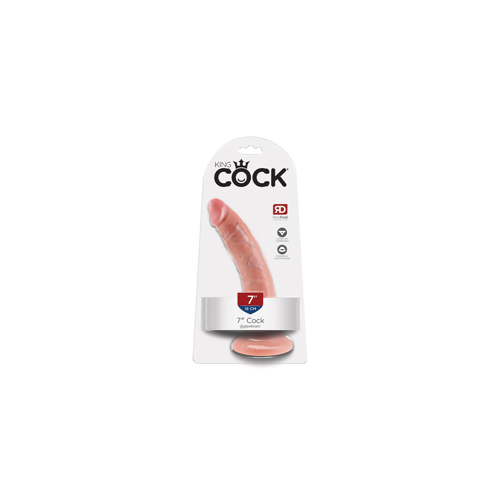 7 in. King Cock Suction Cup Dildo for Versatile Fun