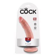 Dildo con Succión King Cock de 7 in. para Diversión Versátil