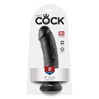 Pipedream King Cock 8 Inch Realistic Dildo - Black