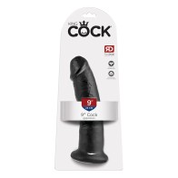 Pipedream King Cock Dildo Realista de 9 in. con Ventosa en Negro