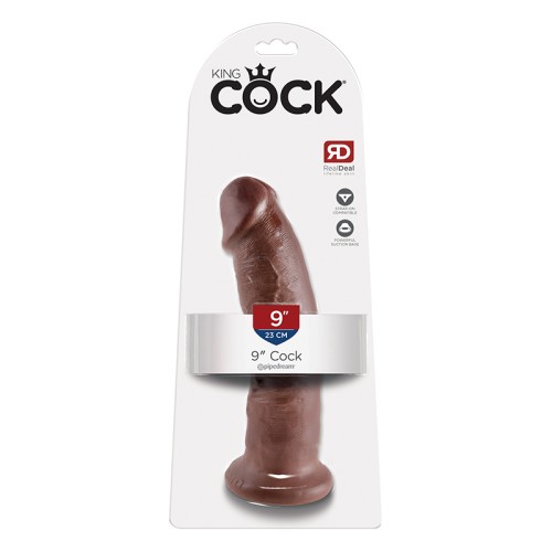 Dildo Realista de 9 in. King Cock de Pipedream en Marrón