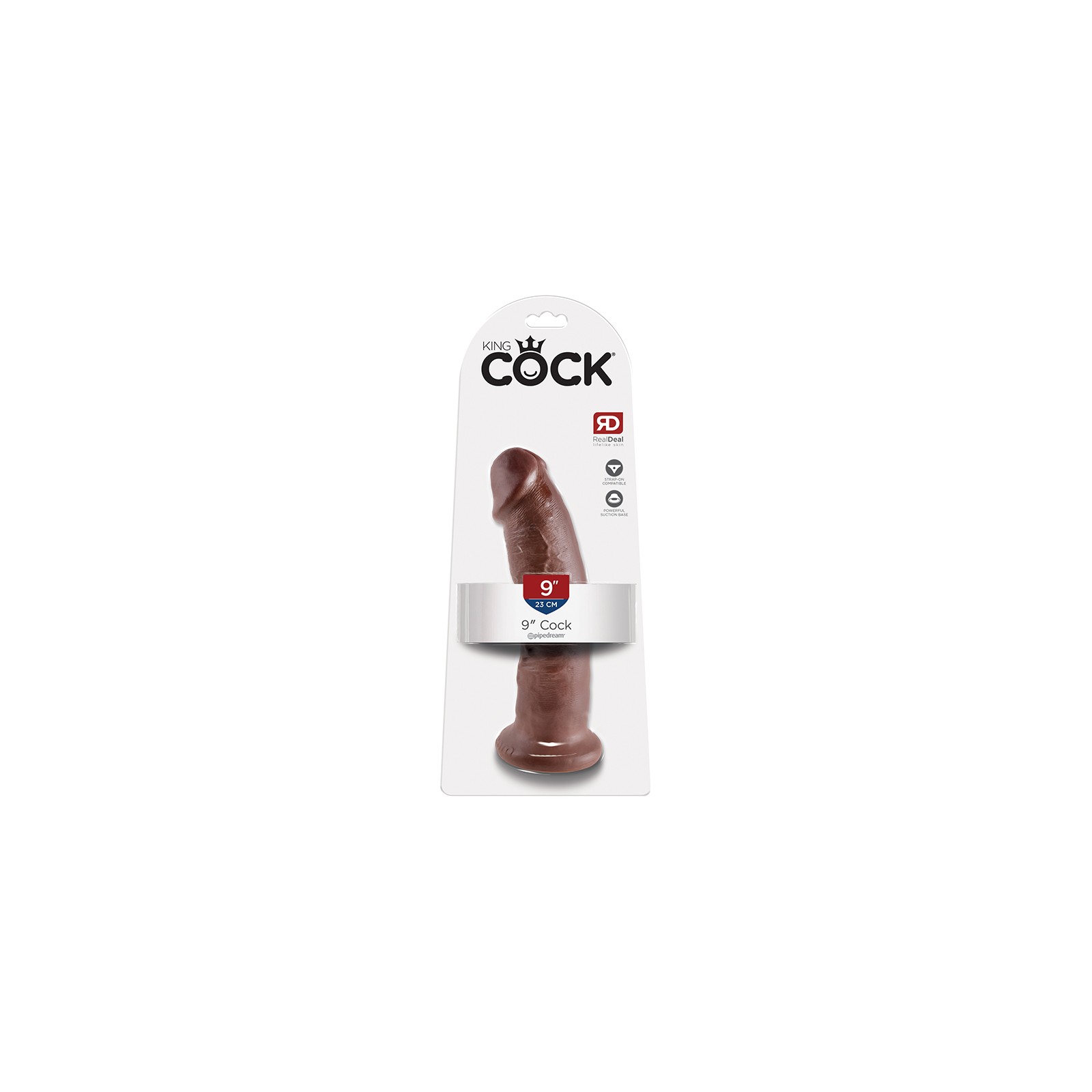 Dildo Realista de 9 in. King Cock de Pipedream en Marrón