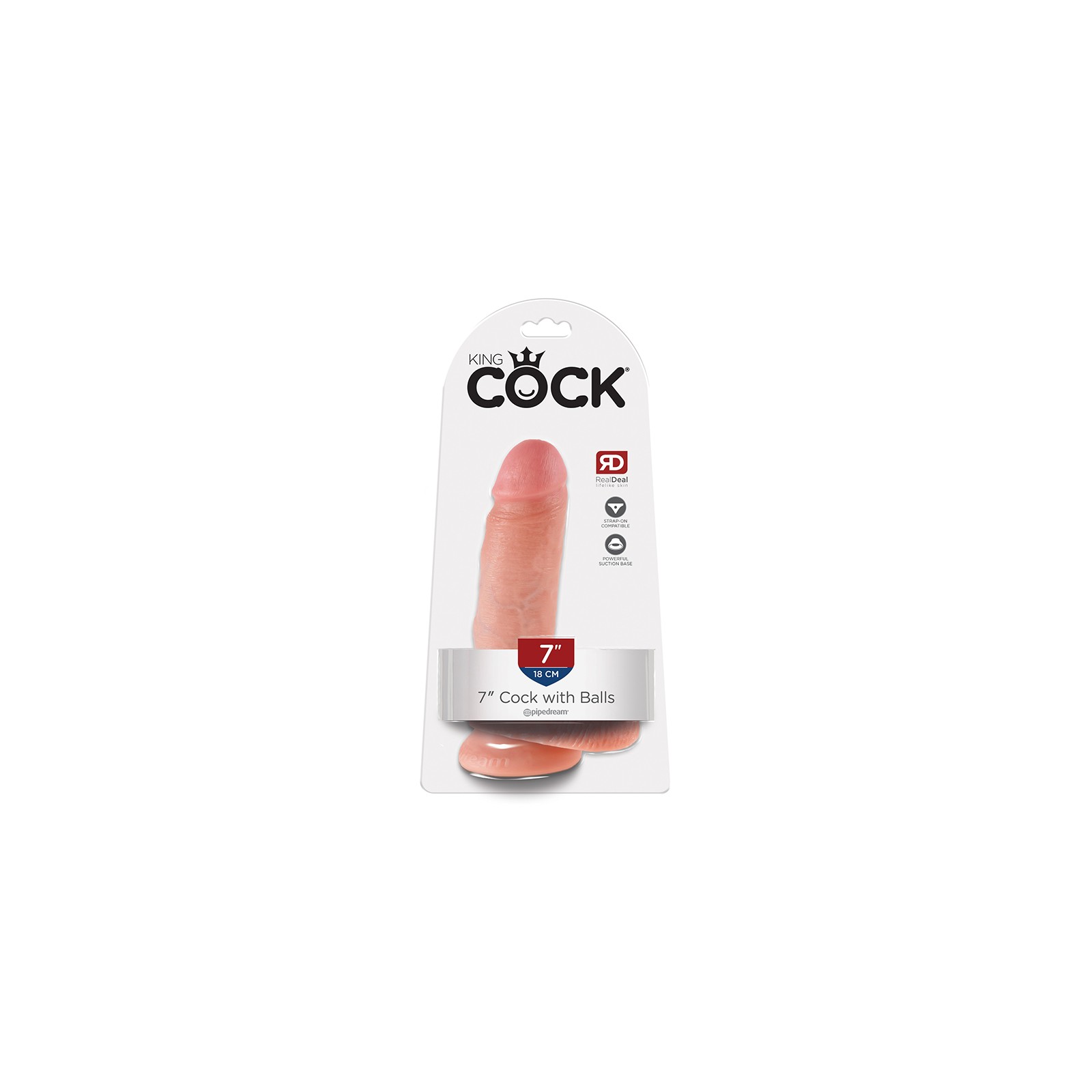 Pipedream King Cock 7-inch Dildo with Suction Cup Base