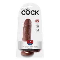 Dildo Pipedream King Cock de 7 pulgadas con Testículos