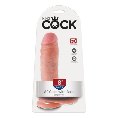 Dildo Realista de Succión King Cock 8 in.