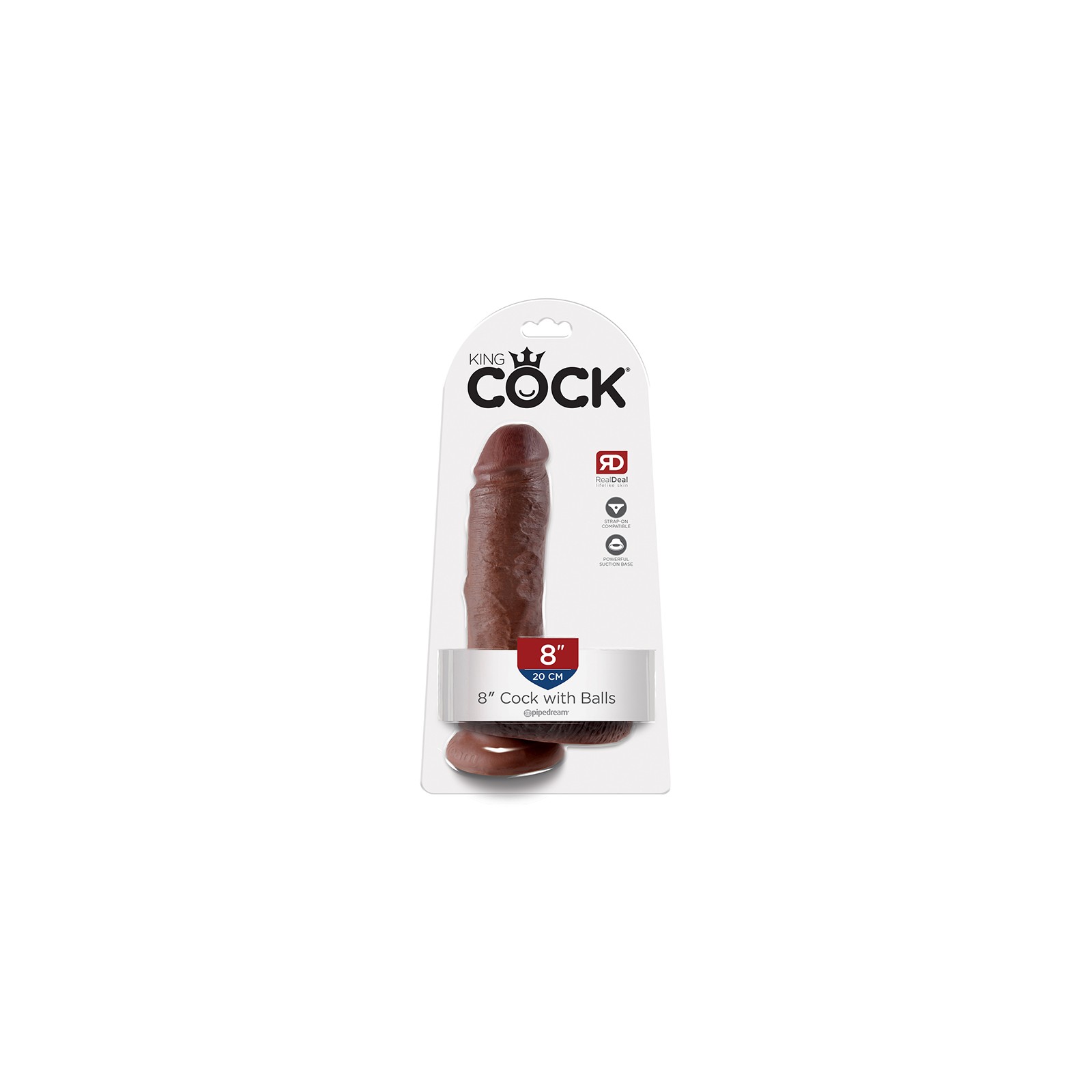 Pipedream King Cock 8 in. Con Testículos Marrón