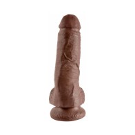 Pipedream King Cock 8 in. Cock With Balls Brown