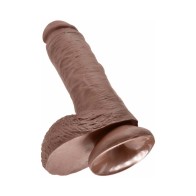 Pipedream King Cock 8 in. Cock With Balls Brown