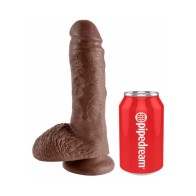 Pipedream King Cock 8 in. Cock With Balls Brown