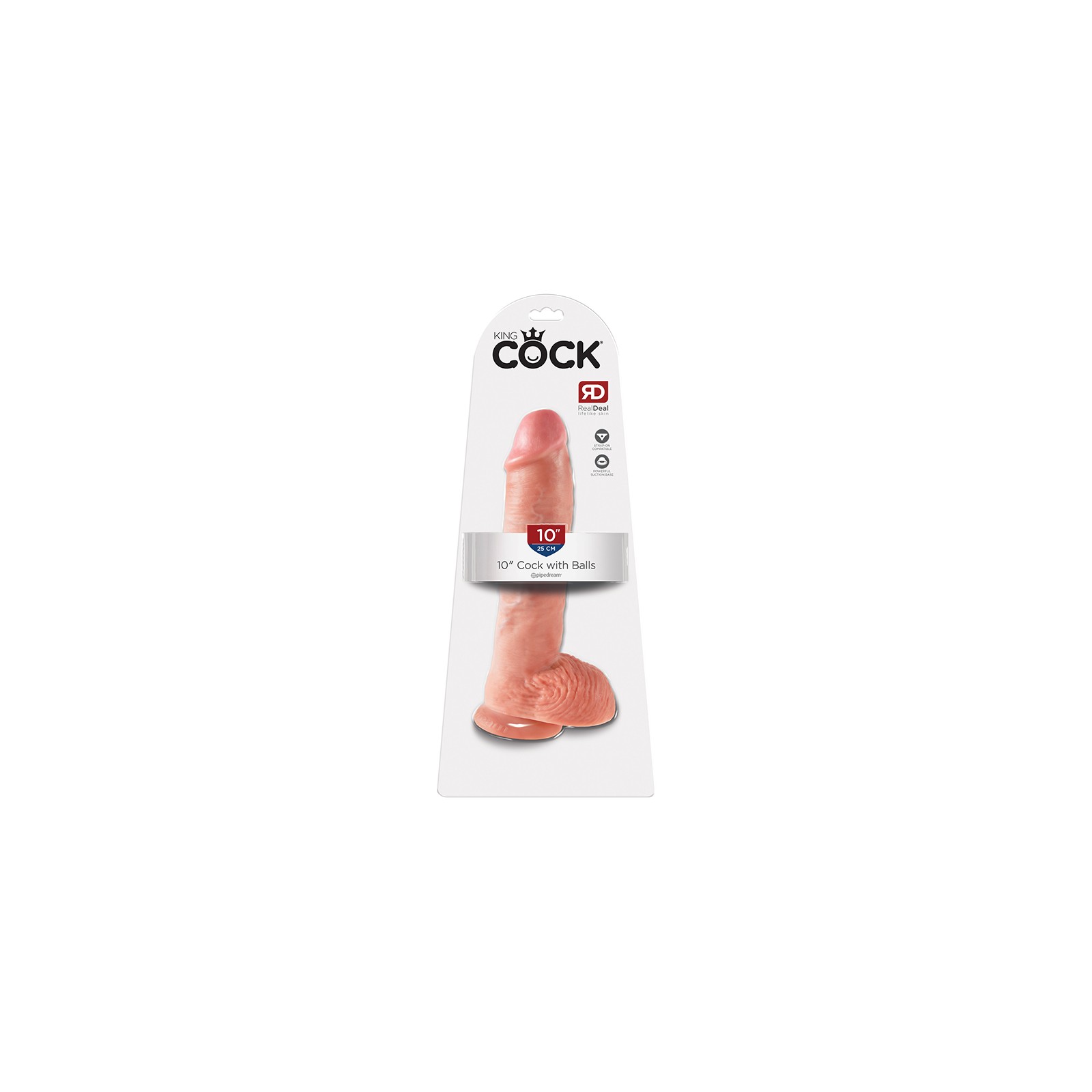 10 in. Realistic Dildo with Suction Cup and Balls