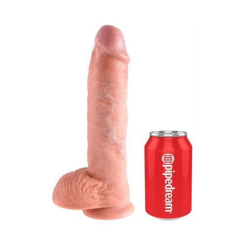 10 in. Realistic Dildo with Suction Cup and Balls