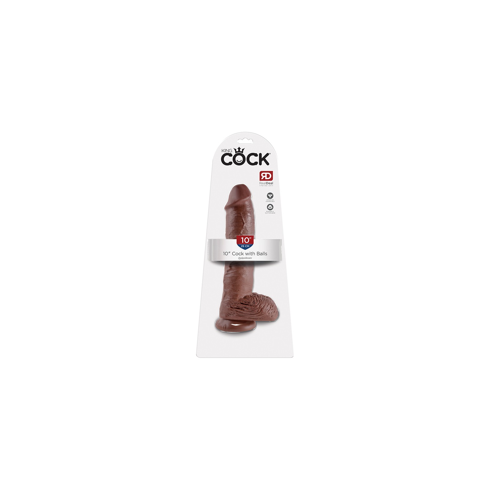 Pipedream King Cock Dildo Realista 10 in. Marrón