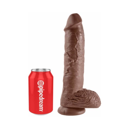 Pipedream King Cock Dildo Realista 10 in. Marrón