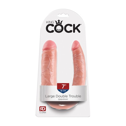 Pipedream King Cock Doble Problema Dildo 7 in.