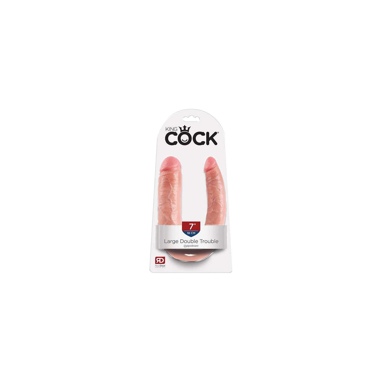 Pipedream King Cock Doble Problema Dildo 7 in.