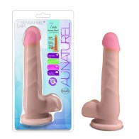 Dildo Dual Densidad Sam de 7 Pulgadas Au Naturel - Realista y Seguro