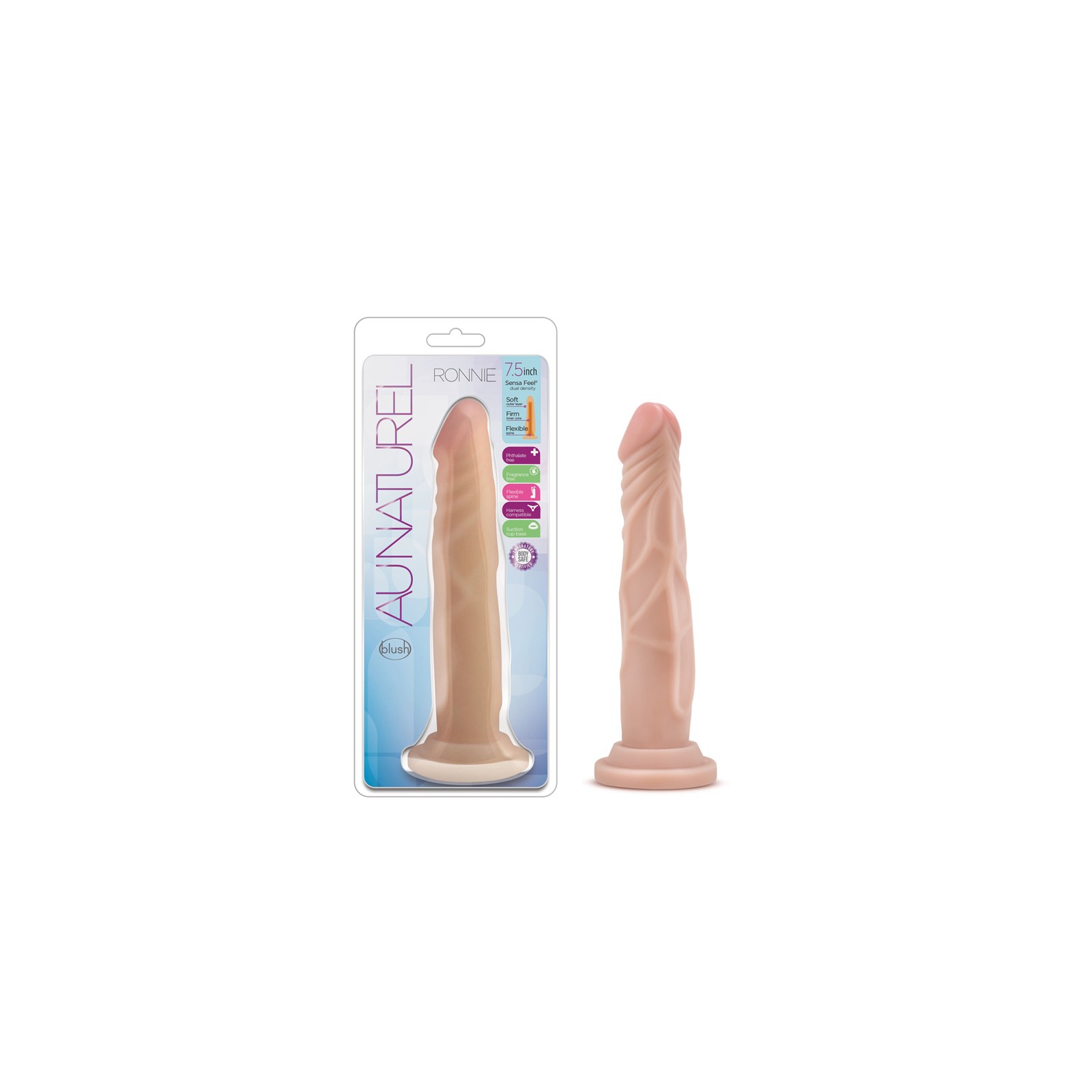 Au Naturel Ronnie 7.5 in. Posable Dildo