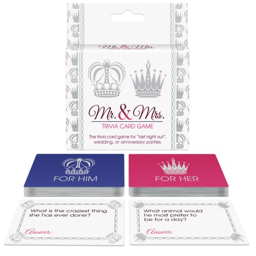 Mr. and Mrs. Trivia Card Game for Couples