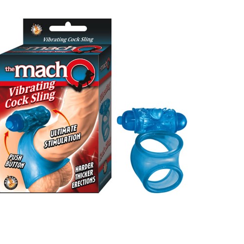 Blue Vibrating Cock Sling for Enhanced Pleasure