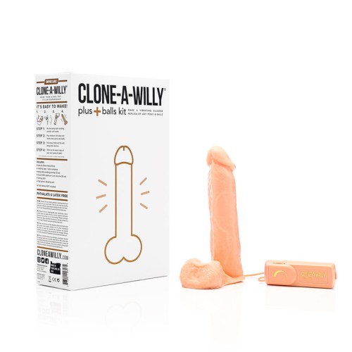 Kit de Moldeo Clone-A-Willy Plus con Testículos Tono de Piel Claro