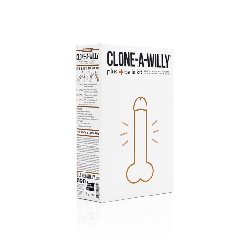 Kit de Moldeo Clone-A-Willy Plus con Testículos Tono de Piel Claro