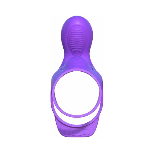 Pipedream Fantasy C-Ringz Ultimate Couples Cage Vibrating Cock Sheath Purple