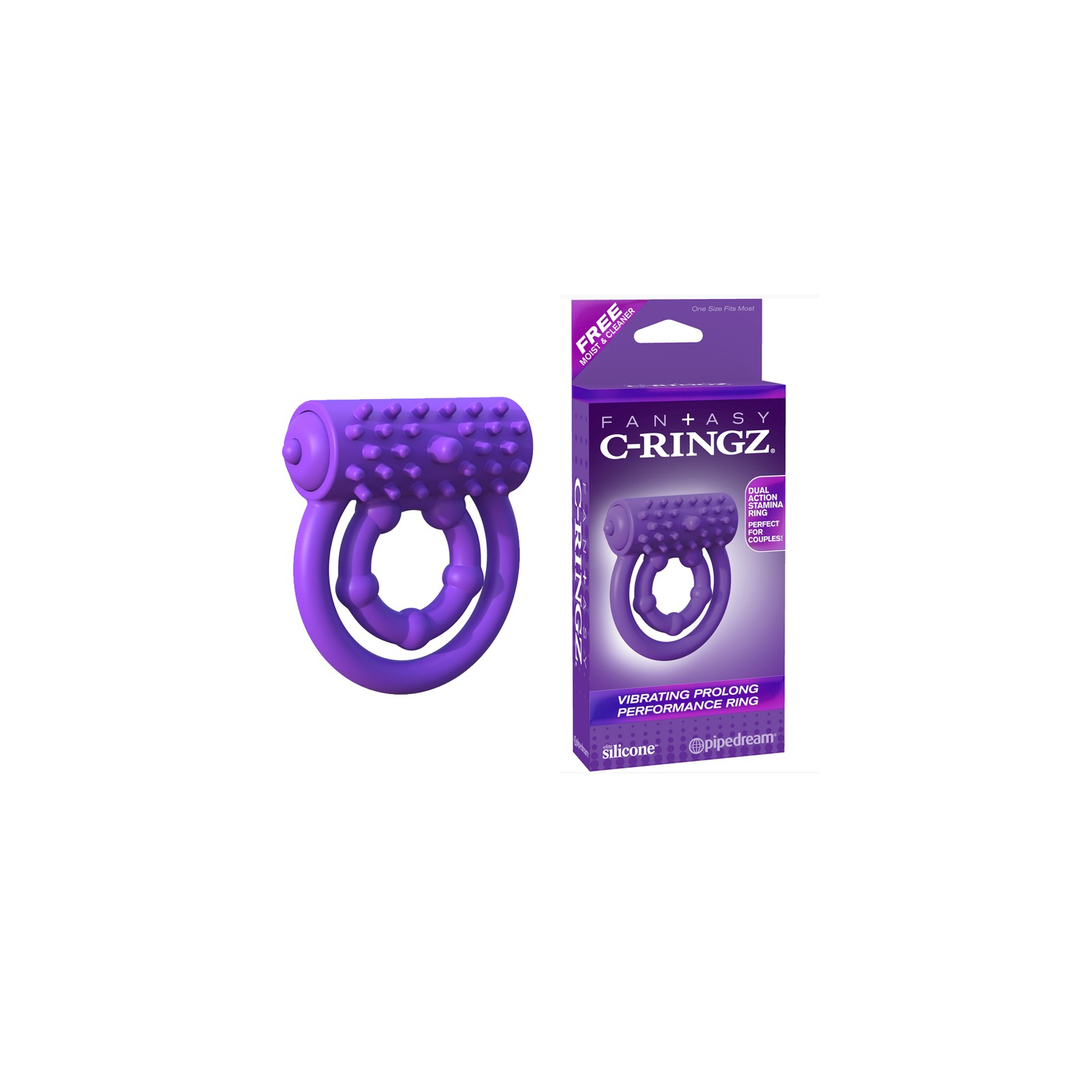 Pipedream Fantasy C-Ringz Vibrating Performance Ring Purple