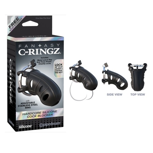 Cárceles de Castidad Locking C-Ringz de Silicona Negra