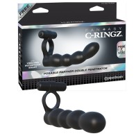 Pipedream Fantasy C-Ringz Double Penetrator Vibrating Cockring