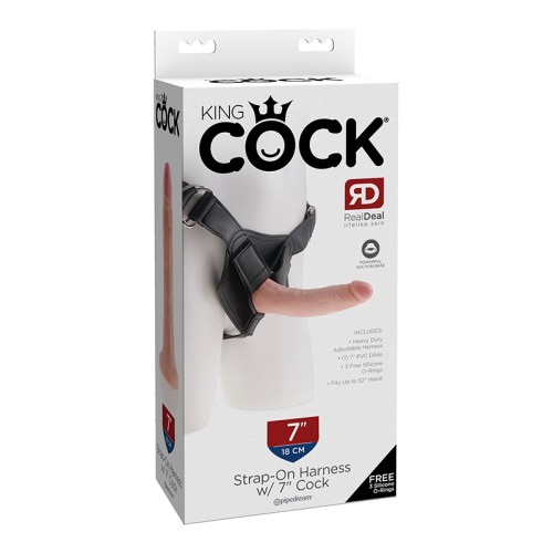 King Cock Strap-On Harness with Realistic Dildo