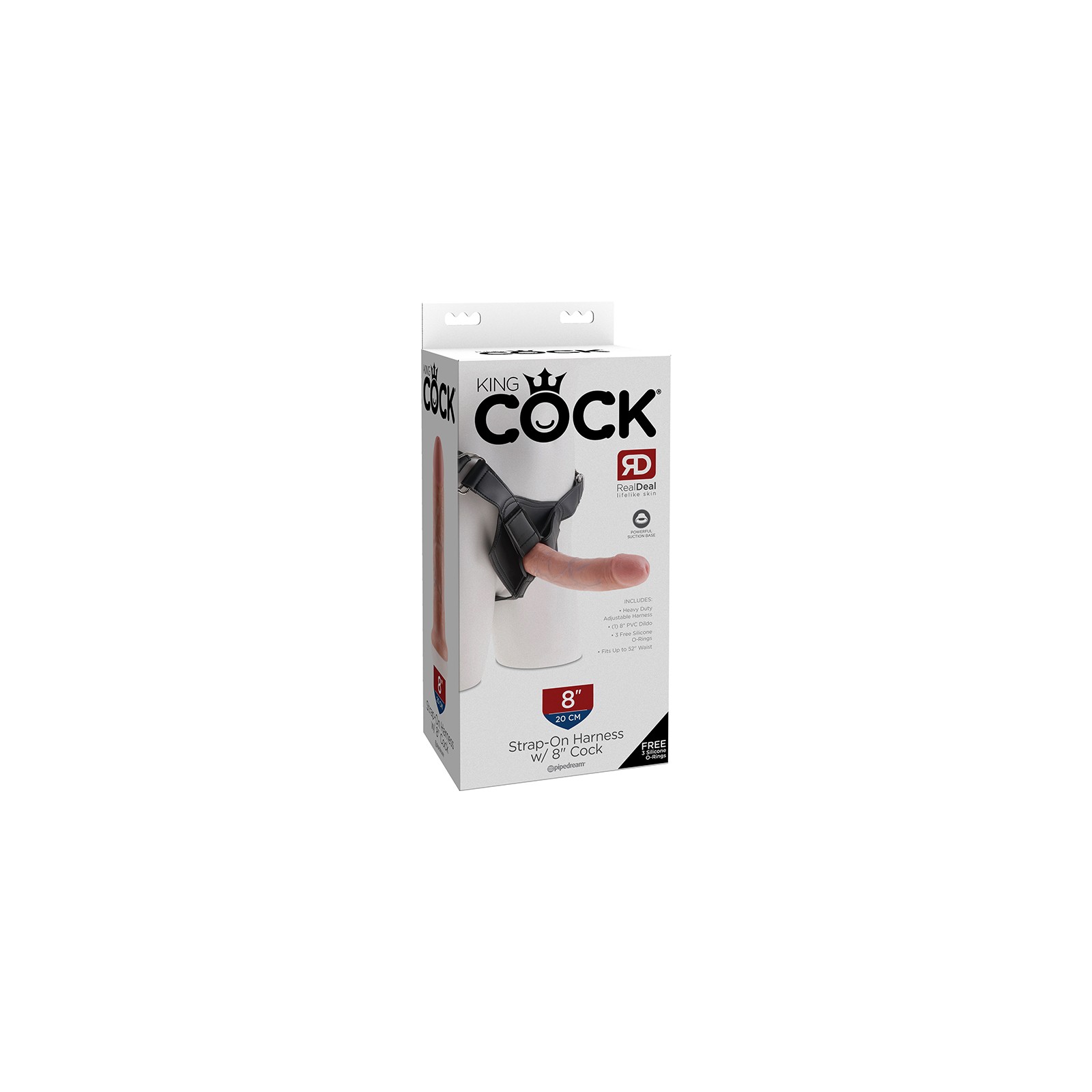 Pipedream King Cock Strap-On Harness with 8 Inch Realistic Cock