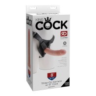 Pipedream King Cock Strap-On Harness with 8 Inch Realistic Cock