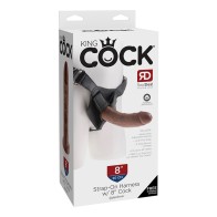 Arnés con Pene de 8 pulgadas Pipedream King Cock color Marrón - Placer Liberado