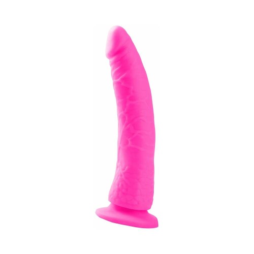 Dildo Pipedream Neon Slim 7 Realista 7 in. Con Succión Rosa