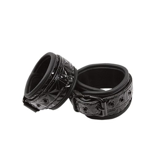 Sinful Vinyl Wrist Cuffs Black