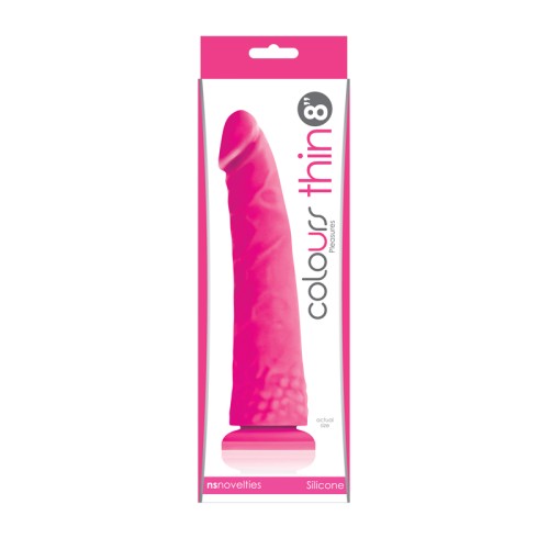 Colours Pleasures Thin Dildo 8 Inch Pink