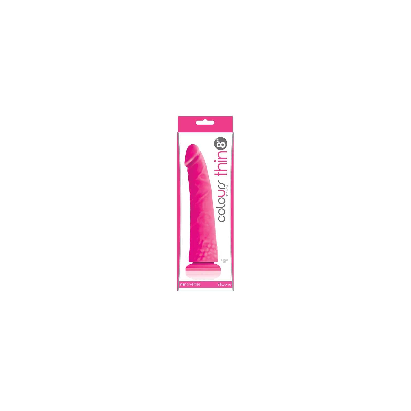 Colours Pleasures Thin Dildo 8 Inch Pink