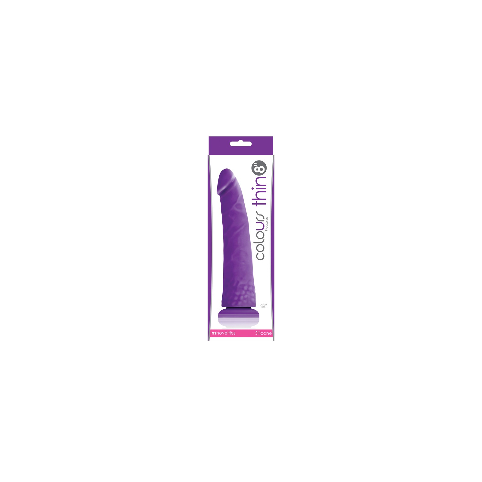 Dildo Morado Delgado - Colours Pleasures 8 in.