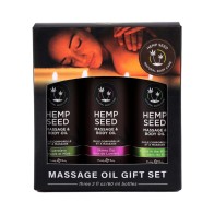 Earthly Body Hemp Seed Massage Oil Gift Set