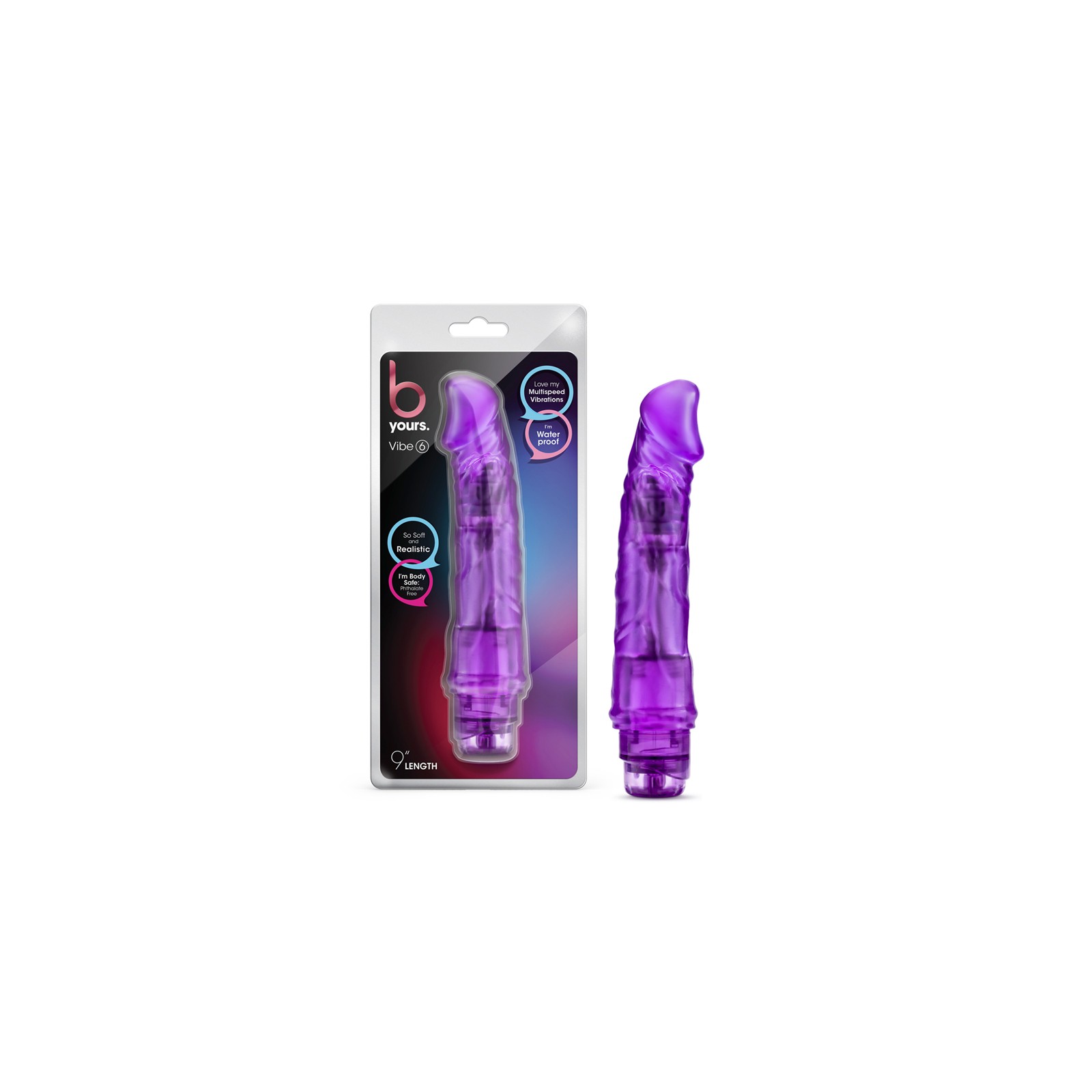 B Yours Vibe 6 Realistic Vibrator Purple