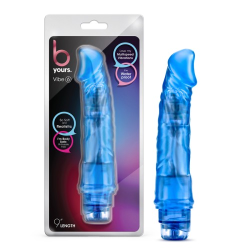 Dildo Vibrante Realista B Yours Vibe 6 de 9.25 Pulgadas Azul