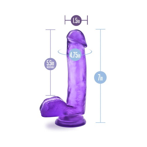 B Yours Sweet n Hard 7 Inch Dildo Purple