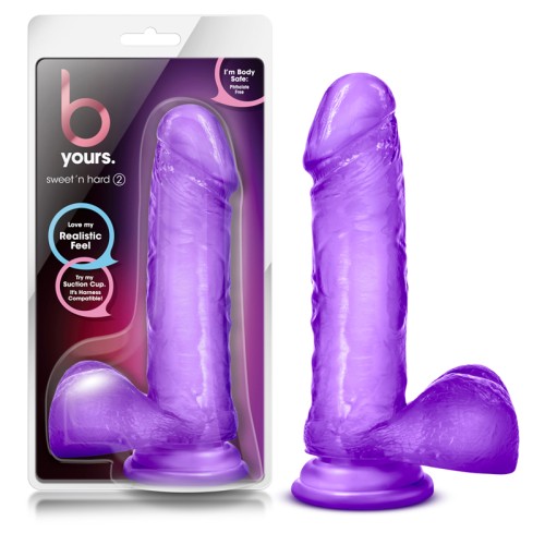 Dildo Realista B Yours Sweet 'n Hard 2 con Bolas Púrpura