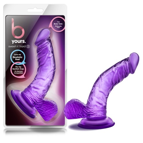 B Yours Sweet 'n Hard 8 Dildo Realista de 6.5 in. con Bolas Morado